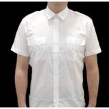 Apoletli Logosuz Kısa Kol Pilot Gömlek - 001 - Beyaz - XL