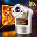 Apollon Hy7 Bataryalı Projeksiyon Cihazı Taşınabilir 4K Destekli 1080P Android Sistemli Projektör - Açık Bej