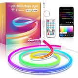 APP Mobil Uygulamalı Sese Duyarlı WIFI Özellikli IP67 RGB-IC Akıllı Led Neon Akıllı Aydınlatma (3 Metre - 5V)