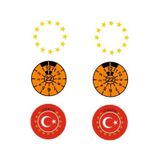 Appcity 6'Lı Plaka Pul Seti , Avrupa Birliği Yıldız Sticker ,