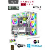 Apphirex Rebirth W55 Ryzen 5 5500 | 16GB Ram | 512GB M2 SSD | RX580 8gb | Sıvı Soğutmalı Beyaz Masaüstü Oyun Bilgisayarı