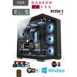 Apphirex Rebirth X58 Ryzen 5 5500 | 16GB Ram | 512GB M2 SSD | RX580 8gb | Sıvı Soğutmalı Masaüstü Oyuncu Bilgisayarı