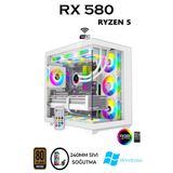 Apphirex Rebitrh W50 Ryzen 5 5500 | 32GB Ram | 1tb M2 SSD | RX580 8gb | Sıvı Soğutmalı Beyaz Oyun Bilgisayarı