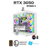 Apphirex REBİTRH W80 Ryzen 5 5500 | 32GB RAM | 1TB M2 SSD | RTX3050 | Sıvı Soğutmalı Beyaz Oyuncu Bilgisayarı Hazır Sistem