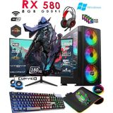 Apphirex Tc80 Ryzen 5 5500 16Gb Ram 512Gb Nvme M2 Ssd Rx580 8Gb 24'' 180Hz Curved Oyuncu Masaüstü Bilgisayarı