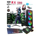 Apphirex Tc80X Ryzen 5 5500 32Gb 1Tb M.2 Nvme Ssd Rx580 8Gb 24'' 180Hz Curved Oyuncu Masaüstü Bilgisayarı
