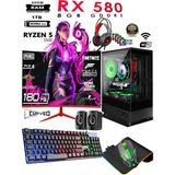 Apphirex TC81X Ryzen 5 5500 32GB 1TB M.2 Nvme Ssd RX580 8GB 24'' 180hz Curved Oyuncu Masaüstü Bilgisayarı