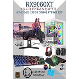 Apphirex TCW99 Ryzen 7 5700X 32GB 1tb M.2 SSD RX9060XT 16GB 27'' 280HZ Sıvı Soğutmalı Beyaz Masaüstü Oyuncu Bilgisayarı Hazır Sistem