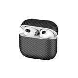 Apple Airpods 3. Nesil Zore Airbag 43 600D Karbon Fiber Kulaklık Kılıfı