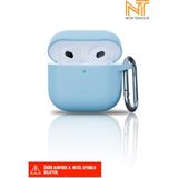 Apple Airpods 4. Nesil Uyumlu Liquid Silikon Tıpalı Kılıf - Açık Mavi