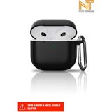 Apple Airpods 4. Nesil Uyumlu Liquid Silikon Tıpalı Kılıf - Siyah