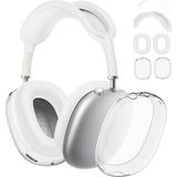 Apple Airpods Max Uyumlu 5'li Komple Koruyucu Set Kılıf A+Kalite Darbelere Karşı Dayanıklı Kılıf - Şeffaf