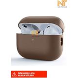 Apple Airpods Pro 2. Nesil Uyumlu Tam Protective Anti-Knock Tek Parça Silikon Kılıf - Kahverengi