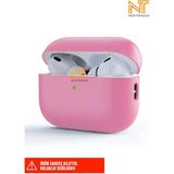 Apple Airpods Pro 2. Nesil Uyumlu Tam Protective Anti-Knock Tek Parça Silikon Kılıf - Koyu Pembe