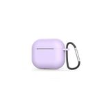 Apple ile uyumlu Airpods 4 İle Uyumlu Silikon Kancalı Kılıf (lila)