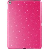 Apple iPad 10.2 (8 Nesil) Simli Parlak Görünümlü Uyumlu Aden Tablet Koton Kılıf-Pembe Koyu - Koyu Pembe