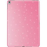 Apple iPad 10.2 (8 Nesil) Simli Parlak Görünümlü Uyumlu Omsy Tablet Koton Kılıf-Pembe