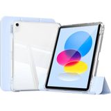 Apple iPad 11.Nesil 2025 Kılıf Magnetik Ayrılabilen Airbagli Zore Sliding Tablet Kılıfı Mavi Açık