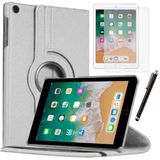 Apple İpad 5 Nesil / 6 Nesil Kılıf Ekran Koruyucu Ve Kalem Set Gümüş
