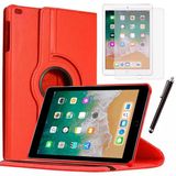Apple İpad 5 Nesil / 6 Nesil Kılıf Ekran Koruyucu Ve Kalem Set Kırmızı