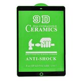 Apple iPad 5. Nesil 9.7" 2017 ile uyumlu Tablet Seramik Ekran Koruyucu A1822 A1823 Siyah