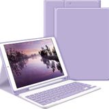 Apple iPad 8. Nesil 10.2" ile uyumlu Kılıf Kablosuz Klavyeli Case Mobax A2270 A2428 A2429 A2430 Lavendery Gray