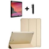Apple Ipad 8. ve 9. Nesil 10.2 Inç Uyumlu Tablet Kılıfı Ekran Koruyucu Dokunmatik Kalem Seti - Gold