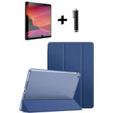 Apple Ipad 8. ve 9. Nesil 10.2 Inç Uyumlu Tablet Kılıfı Ekran Koruyucu Dokunmatik Kalem Seti - Lacivert