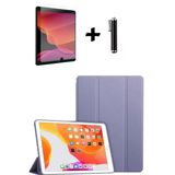 Apple Ipad 8. ve 9. Nesil 10.2 Inç Uyumlu Tablet Kılıfı Ekran Koruyucu Dokunmatik Kalem Seti - Lila