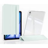 Apple iPad Air 11 2024 Uyumlu Kılıf Magnetik Ayrılabilen Airbagli Zore Sliding Tablet Kılıfı Açık Yeşil