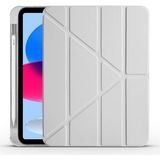 Apple Ipad Air 11 Inch M2 M3 Çip Air 4. /5. /6. Nesil Kılıf Katlanır Kalem Bölmeli Uyku Modlu Kapak - iPad Air 4/5/6 - Gri