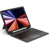 Apple iPad Air 13 M3/m2 2025-2024 ile Uyumlu Mag Touch Klavyeli Standlı Kılıf Model (A3268-A3269) (A2898-A2899) - Çok Renkli