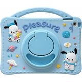 Apple iPad Air 2 9.7" Kılıf Cute Dolls Standlı Eğlenceli 3D Karekterli Çocuk Kılıfı A1566 A1567 - Beyaz - Mavi - iP Air 2 9.7