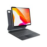 Apple iPad Air 4 10.9 Inç (2020) LED Aydınlatmalı Touchpadli Manyetik Kapaklı Bluetoothlu Premium Türkçe Q Klavyeli Kılıf A2316 - Siyah