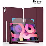 Apple iPad Air 5. Nesil 10.9 (2022) Kılıf Ekran Koruyucu ve Stylus Kalemli 3'ü 1 Arada Full Gear Set A2588 A2589 A2591 - Bordo