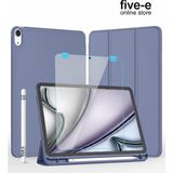 Apple iPad Air 5. Nesil 10.9 (2022) Kılıf Ekran Koruyucu ve Stylus Kalemli 3'ü 1 Arada Full Gear Set A2588 A2589 A2591 - Lavanta