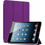 Apple iPad Mini 2 / Mini 3 Smart Cover Stand Arkası Şeffaf Tablet Kılıfı - Mor