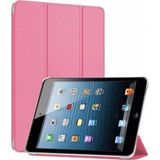 Apple iPad Mini 2 / Mini 3 Smart Cover Stand Arkası Şeffaf Tablet Kılıfı - Pembe