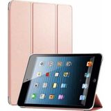 Apple iPad Mini 2 / Mini 3 Smart Cover Stand Arkası Şeffaf Tablet Kılıfı - Rose Gold
