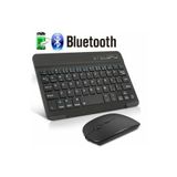 Apple iPad Mini 6.Nesil 8.3" Tablet İçin Uyumlu Slim Şarjlı Türkçe Bluetooth Klavye ve Mouse Seti Siyah