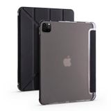 Apple İpad Pro 12.9 2020 2021 Kılıf Tri Folding Smart With Pen Standlı Kalemlikli Kapaklı Kılıf