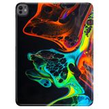 Apple iPad Pro 13" M5 2025 ile Uyumlu Desenli Silikon Kılıf, UV Baskılı, Boyaların Dansı, Çok Renkli avonm-v-cvr455991