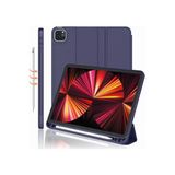 Apple Ipad Pro 4. Nesil M2 2022 11 Inç Tablet Uyumlu Kılıf Uyku Modlu Kalem Bölmeli Silikon Koruyucu - Lacivert
