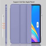 Apple Ipad Pro 4. Nesil M2 2022 11 Inç Tablet Uyumlu Kılıf Uyku Modlu Kalem Bölmeli Silikon Koruyucu - Lavanta