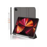 Apple Ipad Pro 4. Nesil M2 2022 11 Inç Tablet Uyumlu Kılıf Uyku Modlu Kalem Bölmeli Silikon Koruyucu - Uzay Grisi