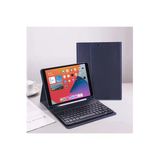 Apple Ipad Pro 4. Nesil M2 2022 11 Inç Uyumlu Bluetooth Klavyeli Kılıf Kalem Bölmeli (Türkçe Klavye) - Lacivert