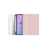 Apple Ipad Pro 4. Nesil M2 2022 11 Inç Uyumlu Bluetooth Klavyeli Kılıf Kalem Bölmeli (Türkçe Klavye) - Rose Gold