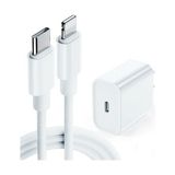 Apple iPhone 11-12-13 - 14 Pro Pro Max Uyumlu Hızlı Şarj Aleti 20W Şarj Adaptörü Cihazı ve Kablo Set - Beyaz