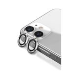 Apple iPhone 11 ile Uyumlu Alüminyum Alaşım Temperli Cam Kamera Lens Koruyucu - Gümüş