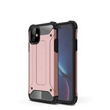 Apple iPhone 11 ile Uyumlu Kılıf Çİft Katman Koruyucu Crash Military Tank Kılıf - Rose Gold